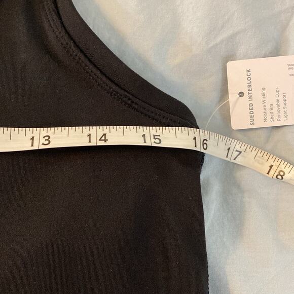 NWT Jockey Black Suede Interlock Airbrush Tank w/Shelf Bra Size Large - Picture 5 of 7